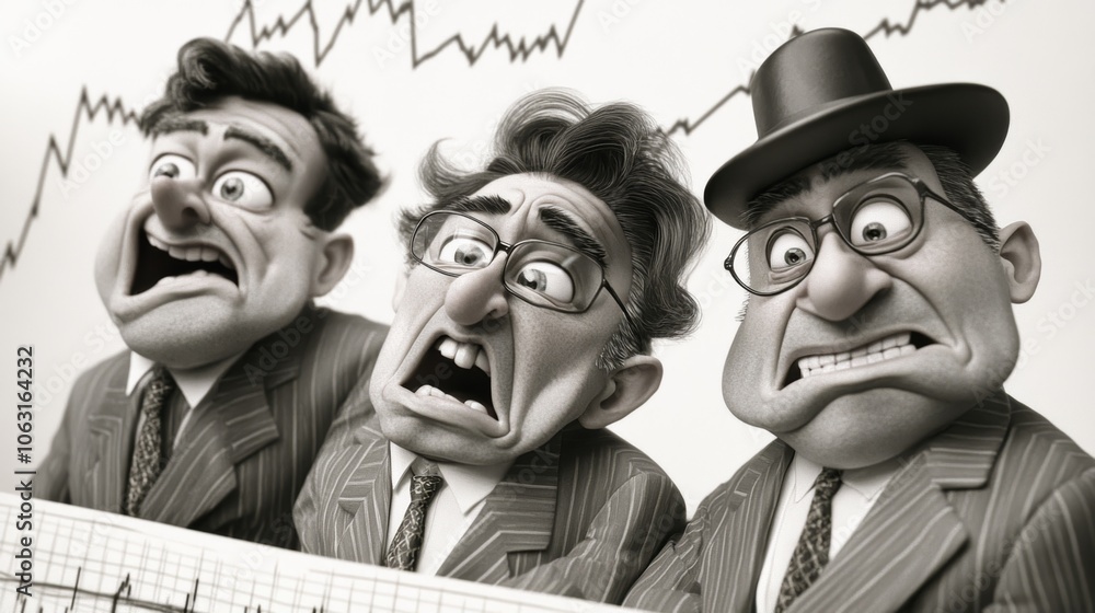 Three men in suits, professionalism, leadership, and corporate image for business success Three men in suits, professionalism, leadership, and corporate image for business success