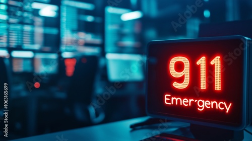 Emergency Call Center Technology: Advanced 911 Response System in a Busy Control Room