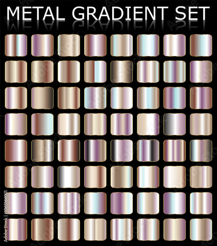 Metal gold gradient color set	
