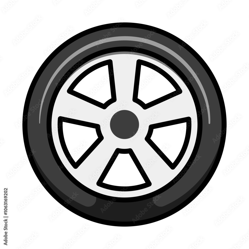 Obraz premium Black Tire Mini 4 WD