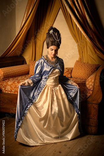 Photography Rococo queen doing a courtesy
