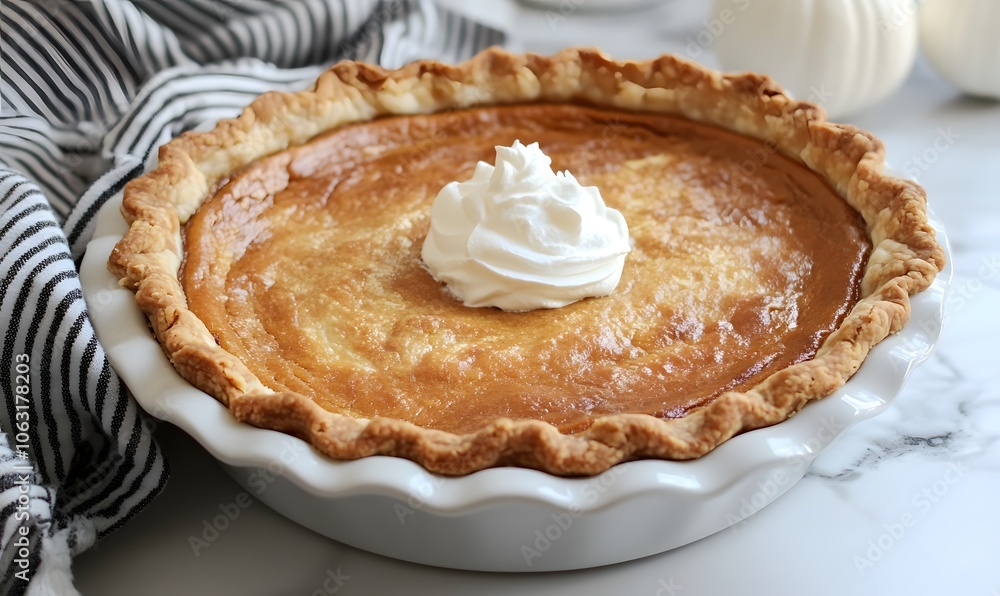 freshly baked pumpkin pie with golden, Generative AI freshly baked pumpkin pie with golden, Generative AI