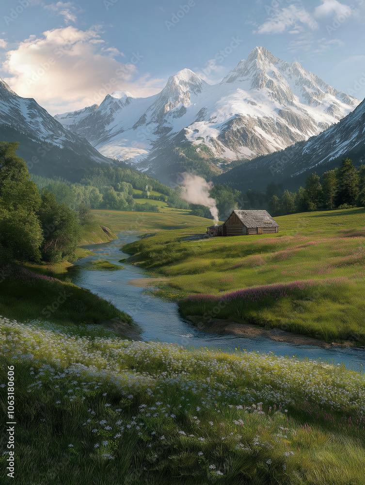 overview of an alpine landscape overview of an alpine landscape
