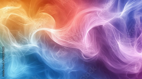 Abstract rainbow swirls creating a dynamic and colorful background with soft transitions