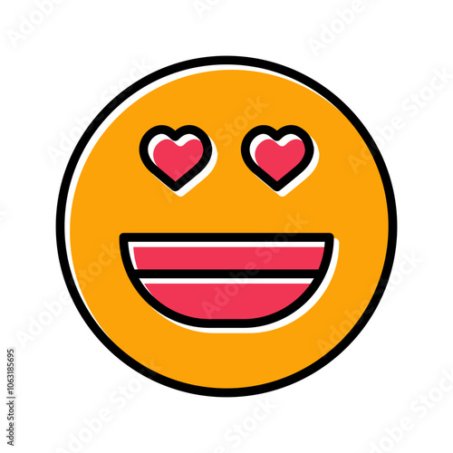 Heart Eyes Vector Icon