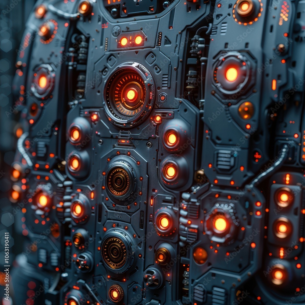 Advanced robotics design with a technology background showcasing mechanical AI integration and automation patterns in a modern industrial theme creating a dynamic and futuristic aesthetic Advanced robotics design with a technology background showcasing mechanical AI integration and automation patterns in a modern industrial theme creating a dynamic and futuristic aesthetic
