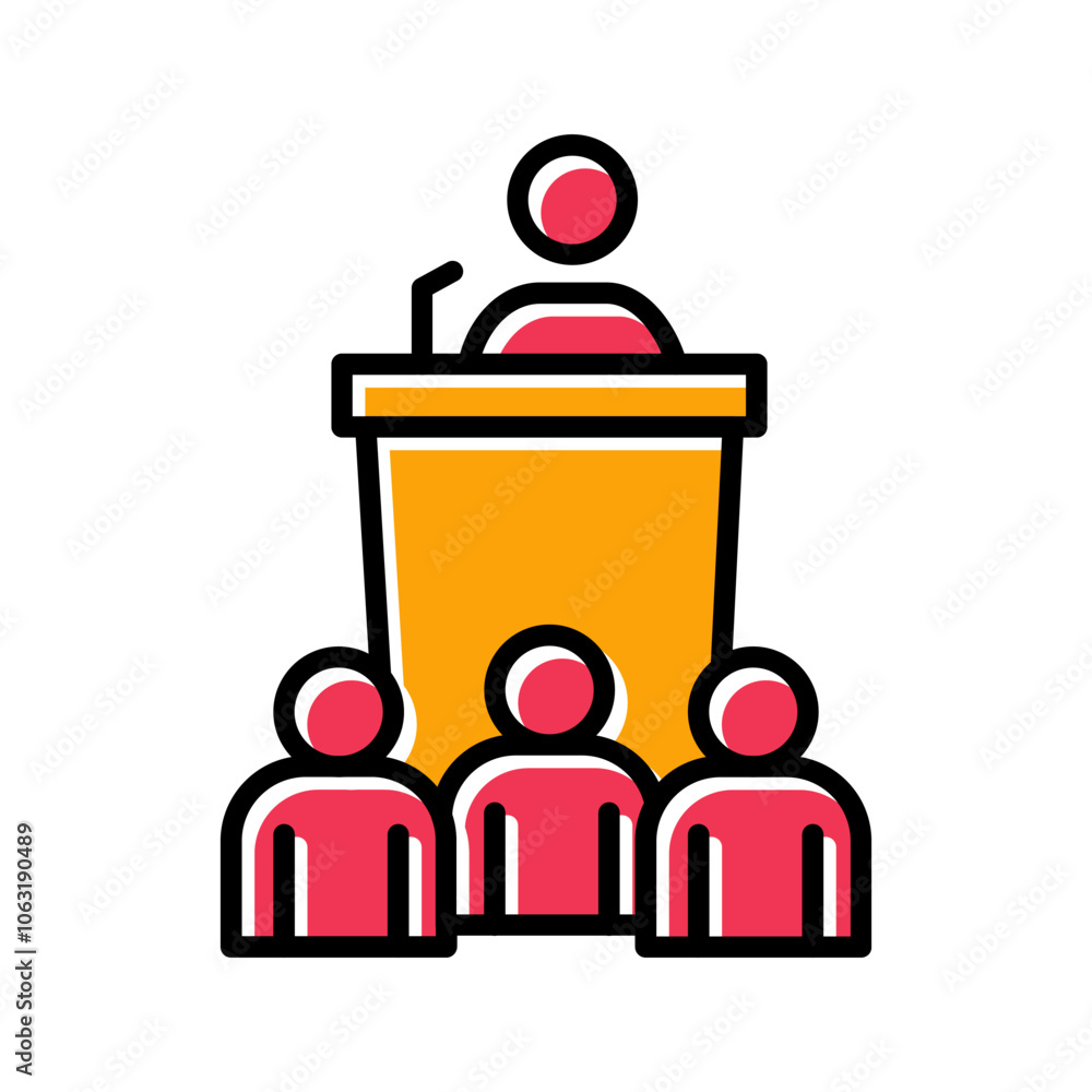 Press Conference Vector Icon Press Conference Vector Icon