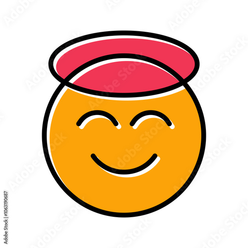 Smiling Face with Halo Vector Icon