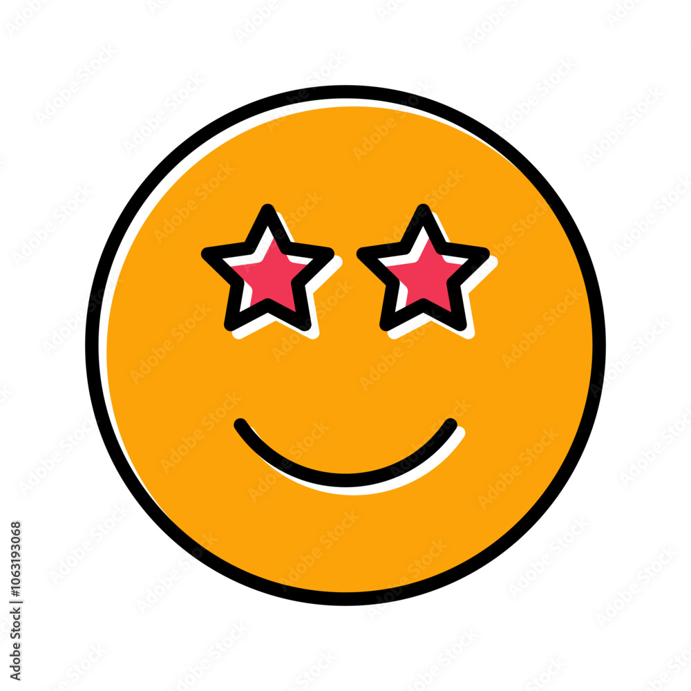 Star-Struck Vector Icon