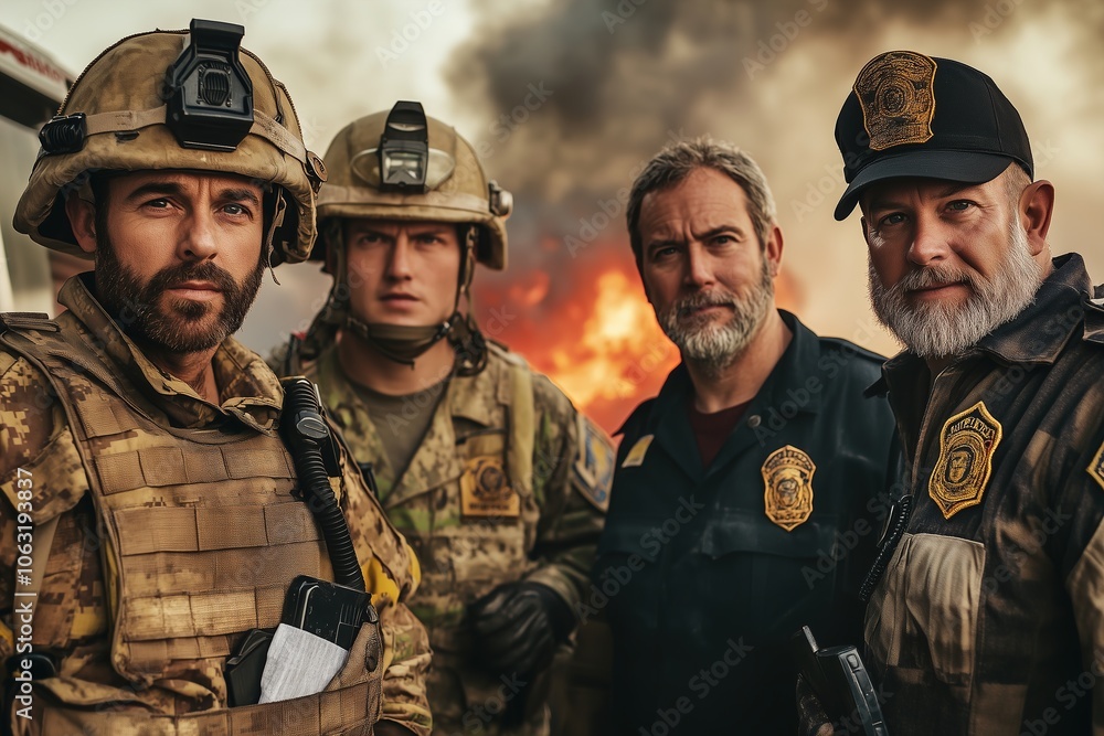Unity in duty among heroes in a crisis situation Unity in duty among heroes in a crisis situation
