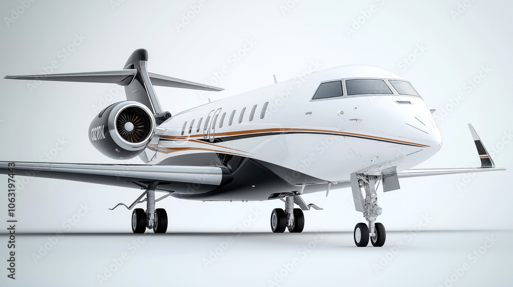 Modern private jet with sleek design and dual jet engines on display, showcasing advanced aerospace engineering and luxury transportation features Modern private jet with sleek design and dual jet engines on display, showcasing advanced aerospace engineering and luxury transportation features