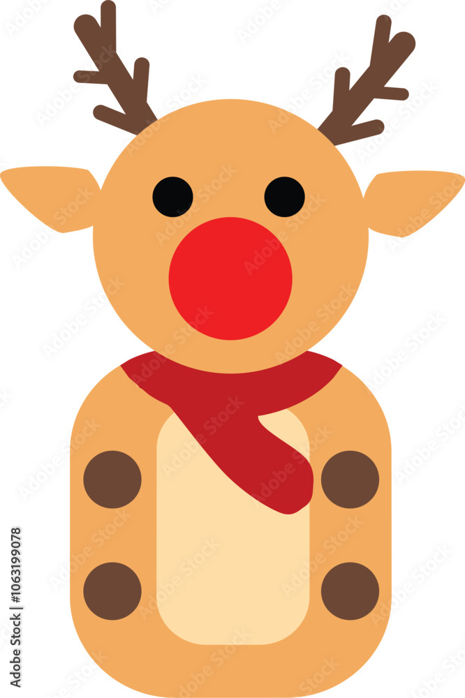 Christmas reindeer vector illustration Christmas ornament theme Christmas reindeer vector illustration Christmas ornament theme