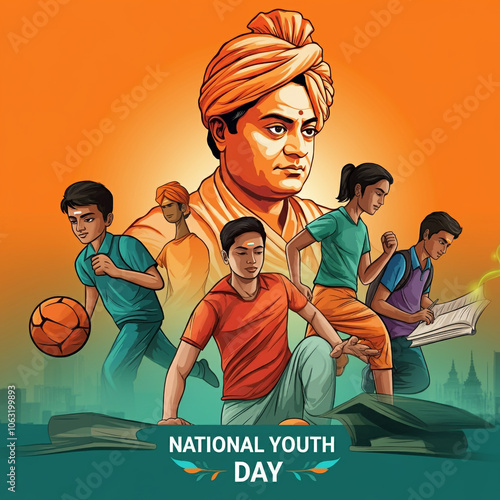 Tribute to Swami Vivekananda on National Youth Day, inspiring youth with his teachings and legacy photo