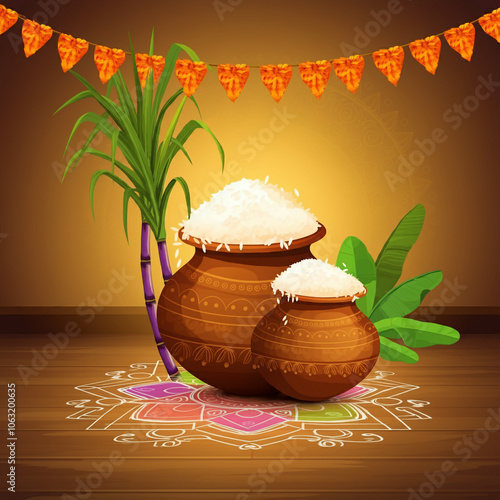 Pongal celebration setup wi...