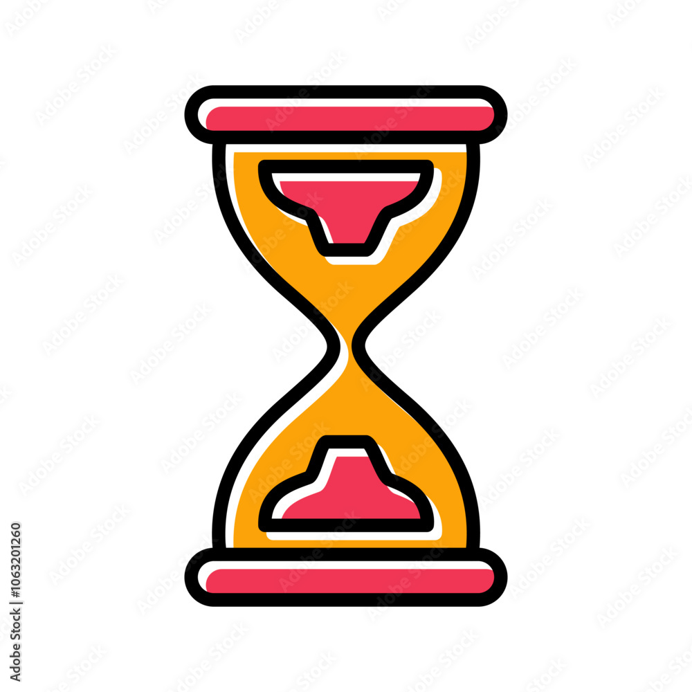 Sand Timer Vector Icon Sand Timer Vector Icon