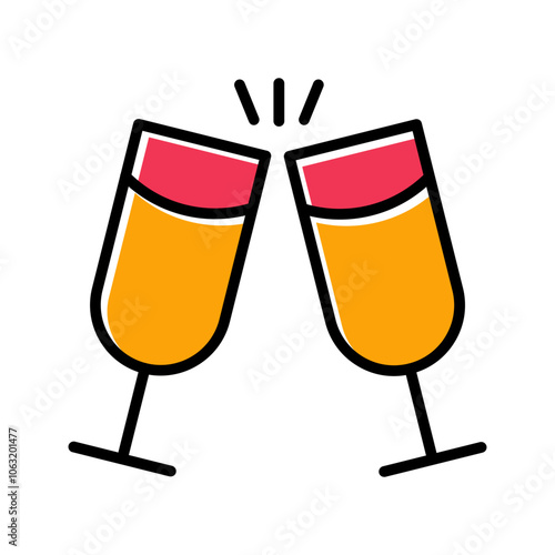 Wine Cheers Vector Icon