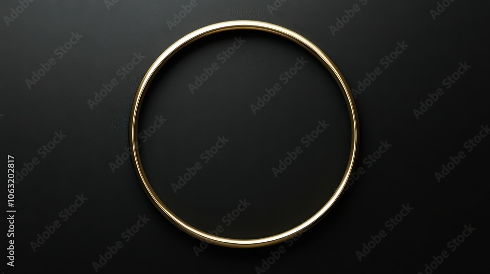 A simple yet elegant gold circle on a matte black background, symbolizing luxury and sophistication. A simple yet elegant gold circle on a matte black background, symbolizing luxury and sophistication.