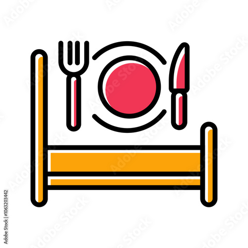 Breakfast in Bed Vector Icon