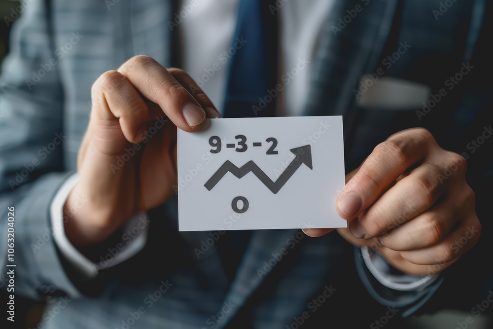 Interest rates and dividends, businessman holding arrow and percentage icon with investment graph. Interest rates and dividends, businessman holding arrow and percentage icon with investment graph.