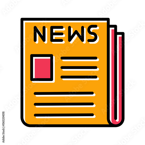 News Bulletin Vector Icon