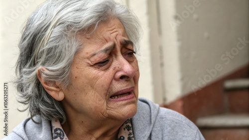 old woman with pain 