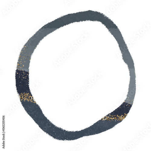 Obraz na płótnie Ring frame png shape clipart, blue glitter on transparent background w salonie