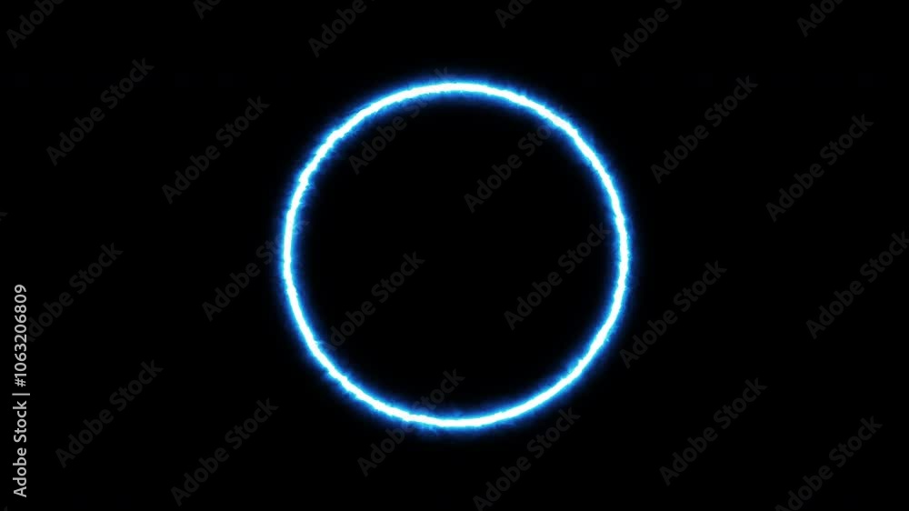 Animation of circle shape frame neon glowing Animation of circle shape frame neon glowing