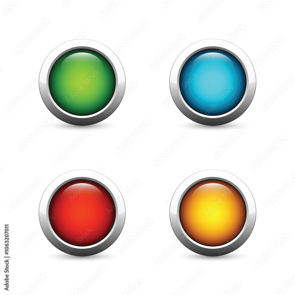 Red green blue button set. Vector illustration Red green blue button set. Vector illustration