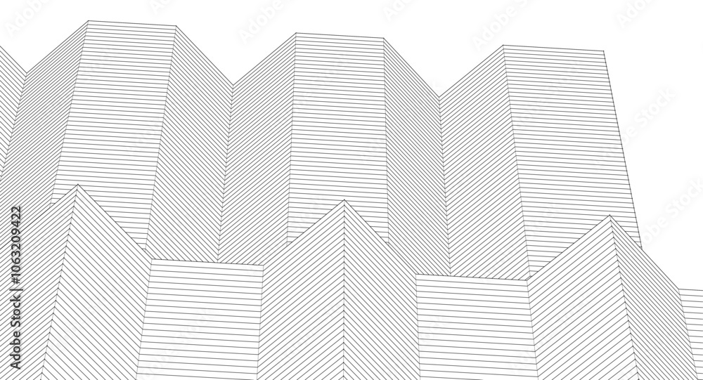 Fototapeta premium ​​abstract architecture 3d illustration background 