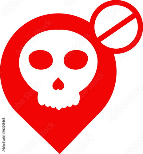 location pin with skull icon