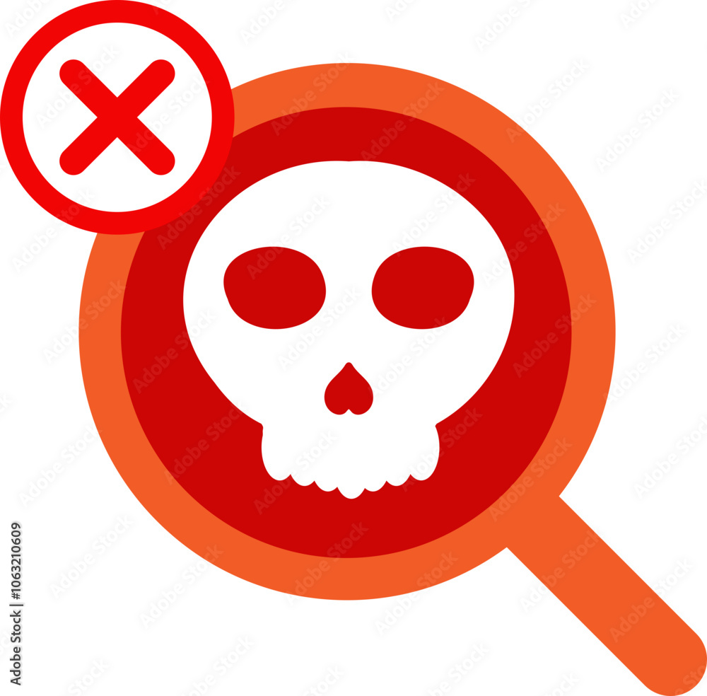 search with skull icon