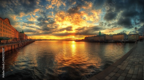 Gothenburg City Sunset. Explore Goteborg with Panoramic Views of Scandinavia photo