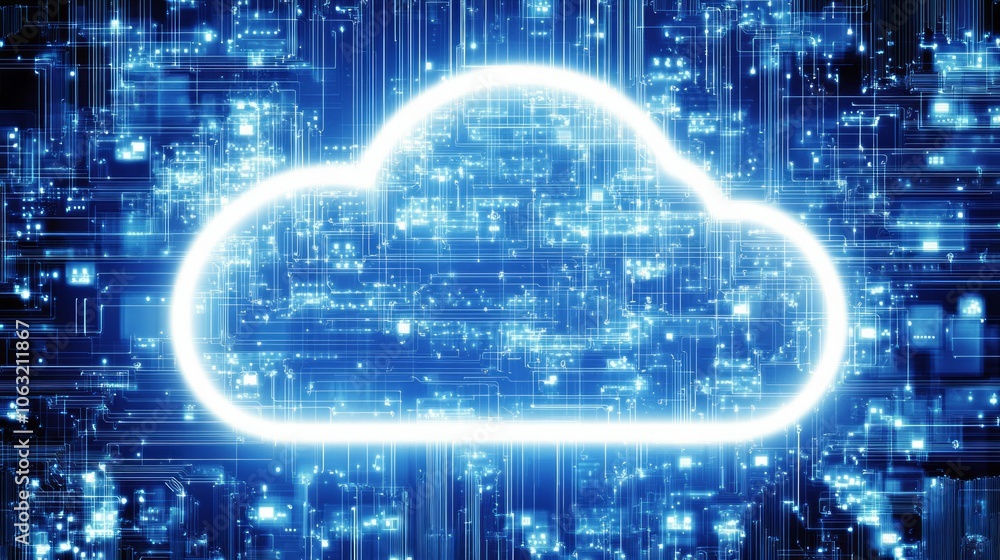 Cloud computing transfer big data on internet background Cloud computing transfer big data on internet background