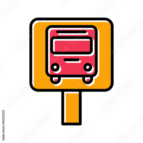 Bus Stop Vector Icon