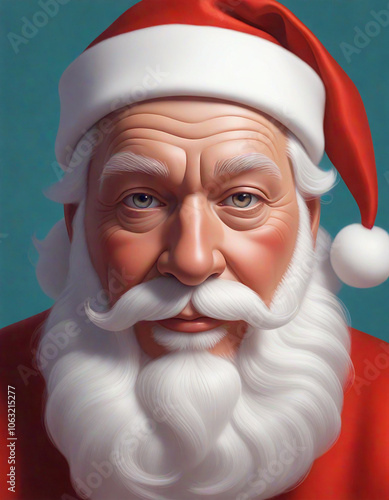 portrait of a serious santa claus