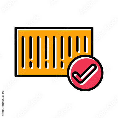 Barcode Check-in Vector Icon