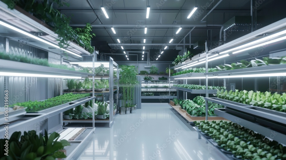 Indoor farming facility with precision agriculture tools, smart sensors, and IoT integration Indoor farming facility with precision agriculture tools, smart sensors, and IoT integration