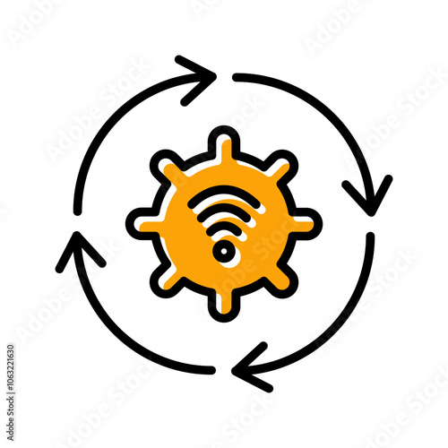 Automated Process Vector Icon