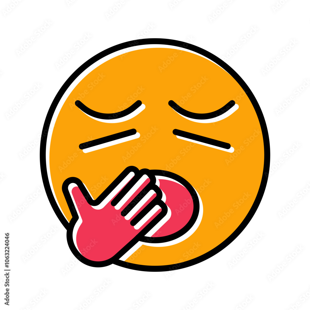 Obraz premium Yawning Face Vector Icon