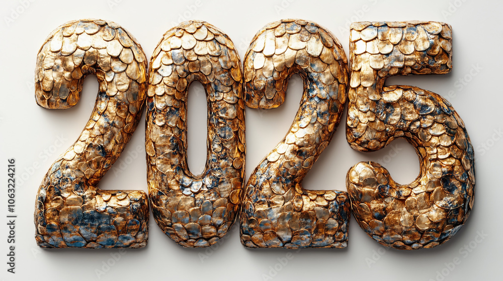 2025 Lettering Made From Golden Snake Scales
2025 Lettering Made From Golden Snake Scales