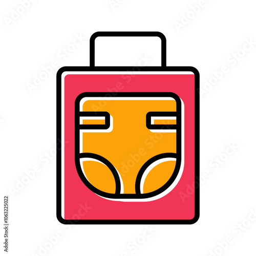 Diaper Bag Vector Icon