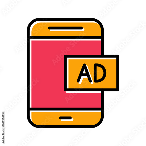 Mobile Advertising Vector Icon