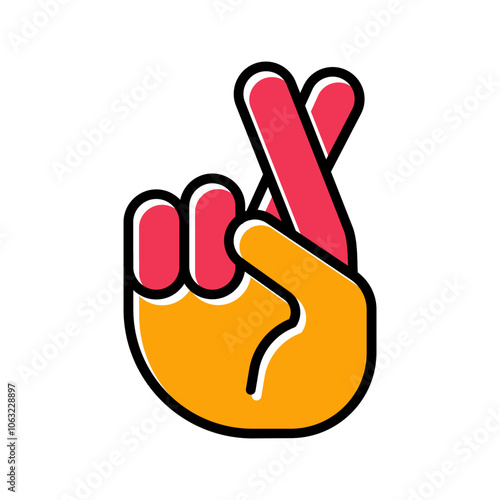 Crossed Fingers Vector Icon