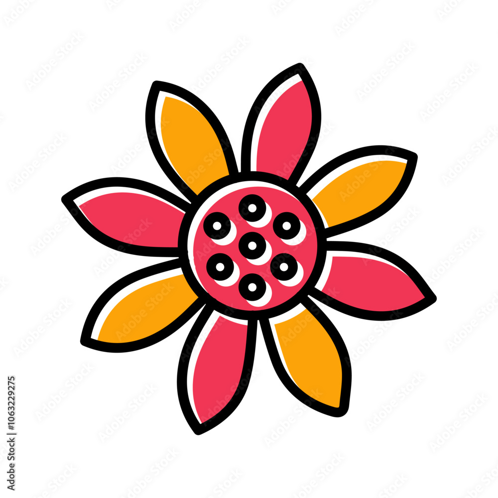 Sunflower Symbol Vector Icon Sunflower Symbol Vector Icon