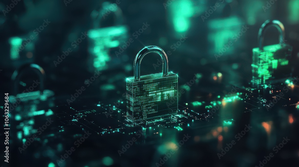 Cyber Security and safety information, personal data concept. Digital Padlocks on abstract technology background. Cyber Security and safety information, personal data concept. Digital Padlocks on abstract technology background.