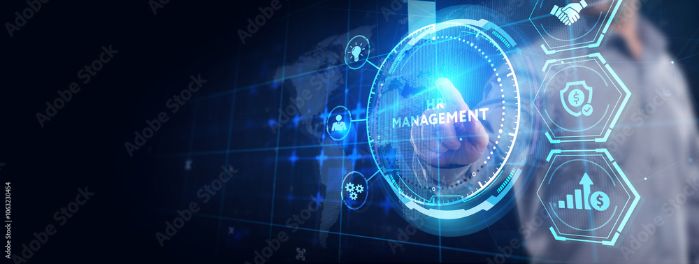 Obraz premium Human Resources HR management Recruitment Employment Headhunting Concept.