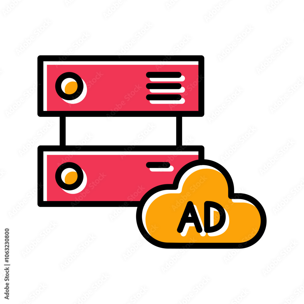 Ad Server Vector Icon Ad Server Vector Icon