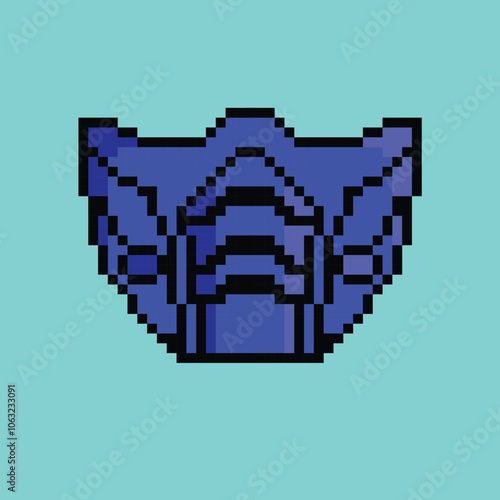 Sub-Zero Mask Icon Pixel Art Vector 8bit illustration photo