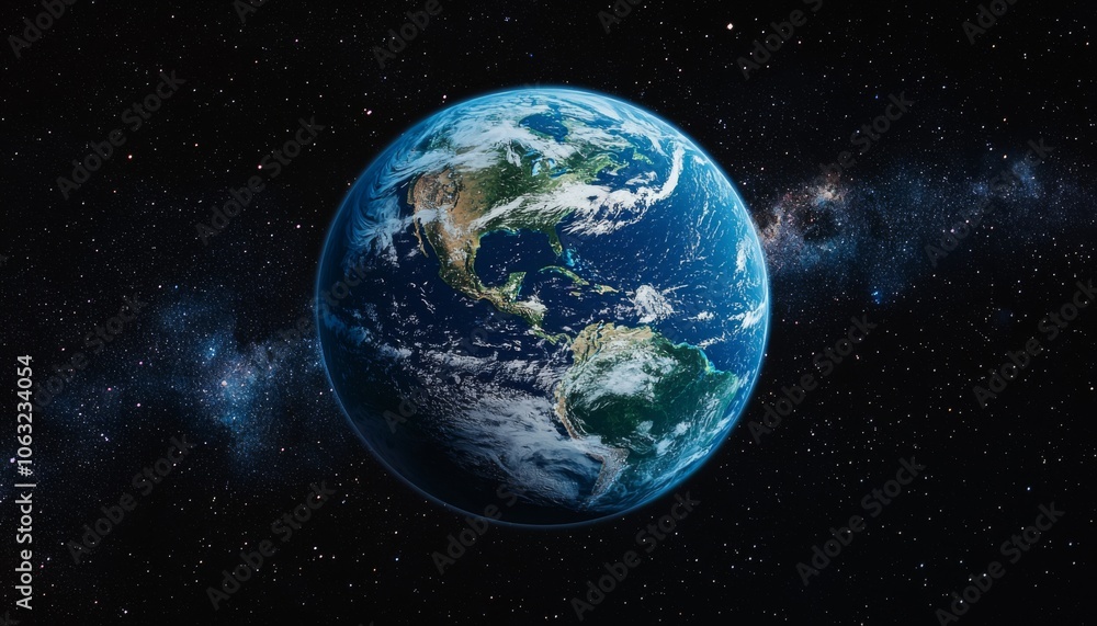 stunning view of Earth as seen from the vastness of space, with the planet's bright blue oceans and swirling white clouds sharply contrasting against the infinite darkness of space stunning view of Earth as seen from the vastness of space, with the planet's bright blue oceans and swirling white clouds sharply contrasting against the infinite darkness of space