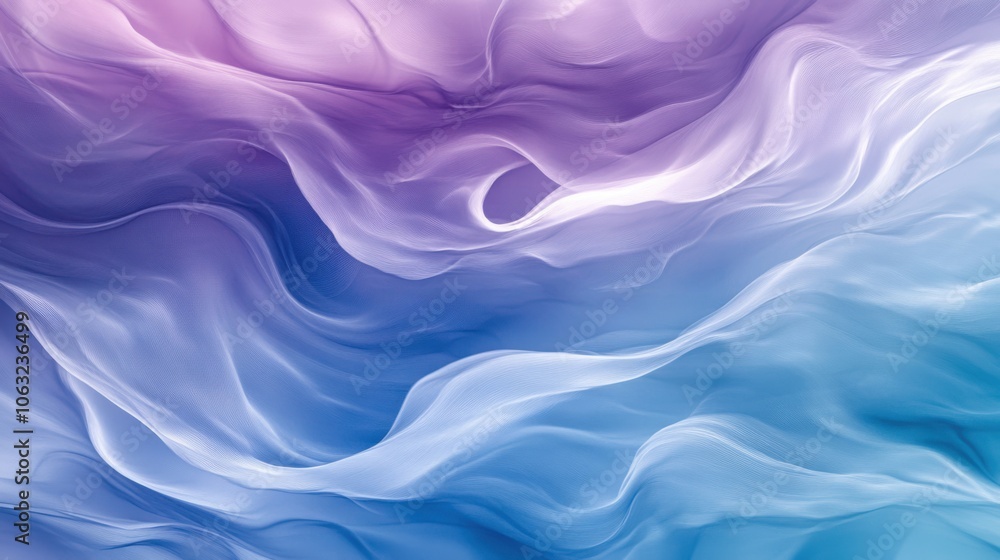 Abstract blue and purple liquid waves, softly blending Abstract blue and purple liquid waves, softly blending